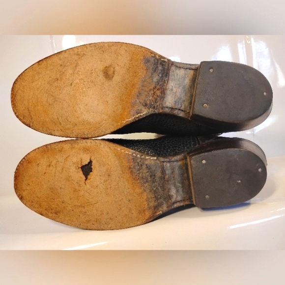 Tony Lama Buckaroo Cowboy Boots B3491 Brown Black Leather Size 10.5D - Picture 7 of 9